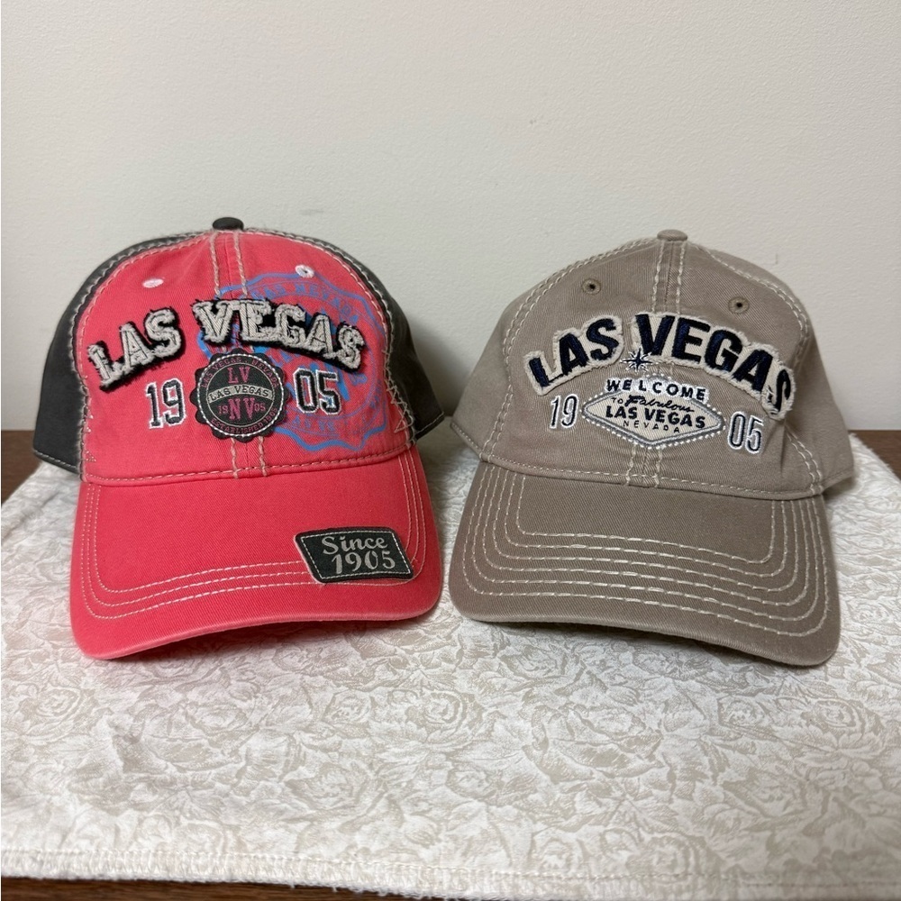 Las Vegas Embroidered Caps Set His/Her Unisex Souvenir Travel Baseball Hat